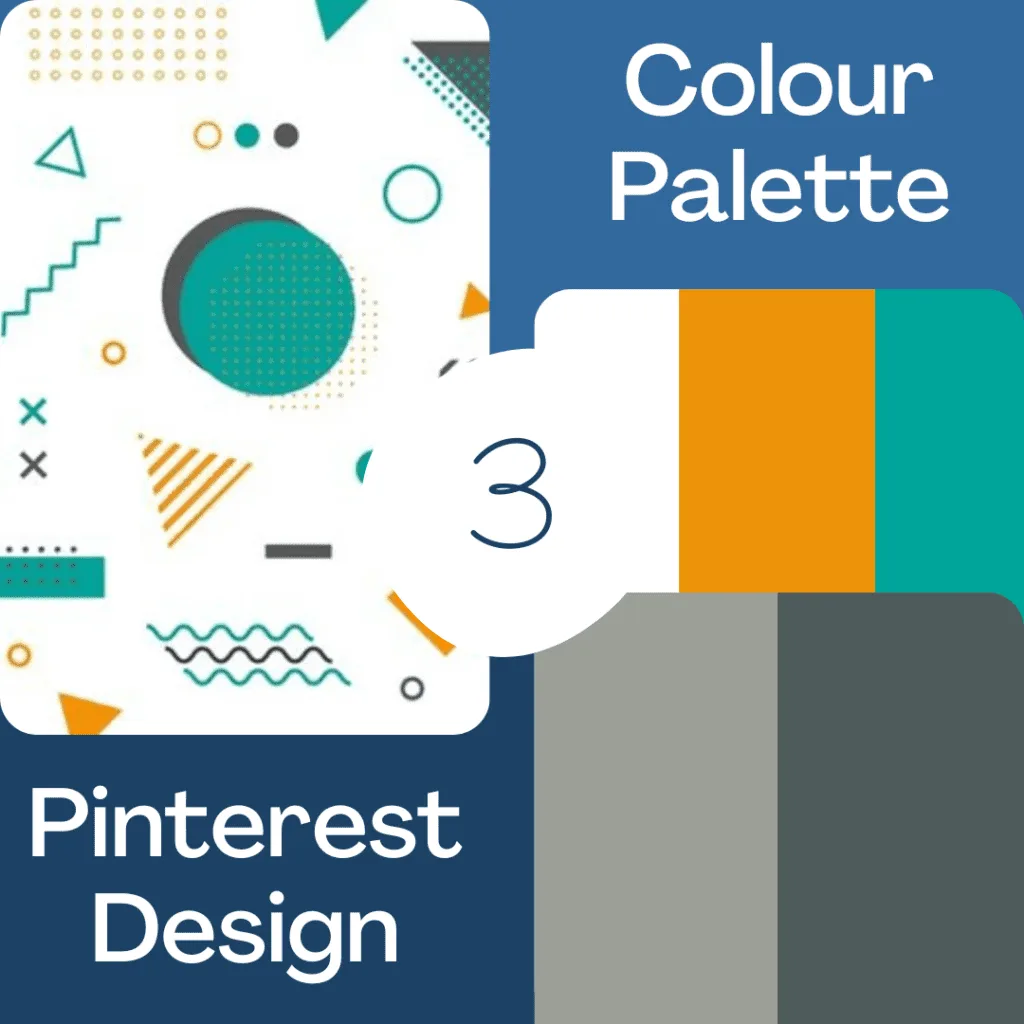 Memphis Design: 5 Things You Need to Know 5 Picture of the Memphis-style design number 3. It is a design with white, green, black and yellow with varying shapes on the design. It has the colour palette on the right and the design on the left.