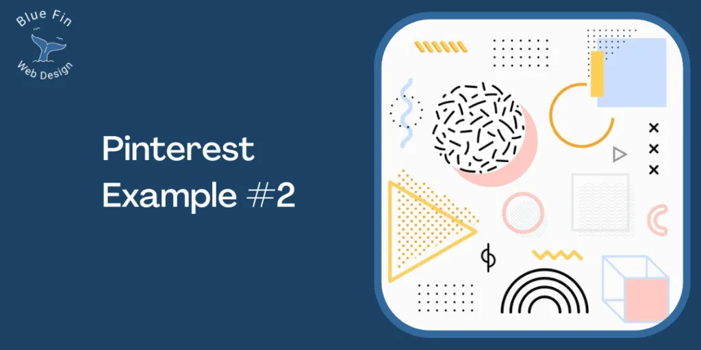 Memphis Design: 5 Things You Need to Know 8 Picture of design number 2. It is a design with pink, yellow, white and blue with varying shapes on the design.